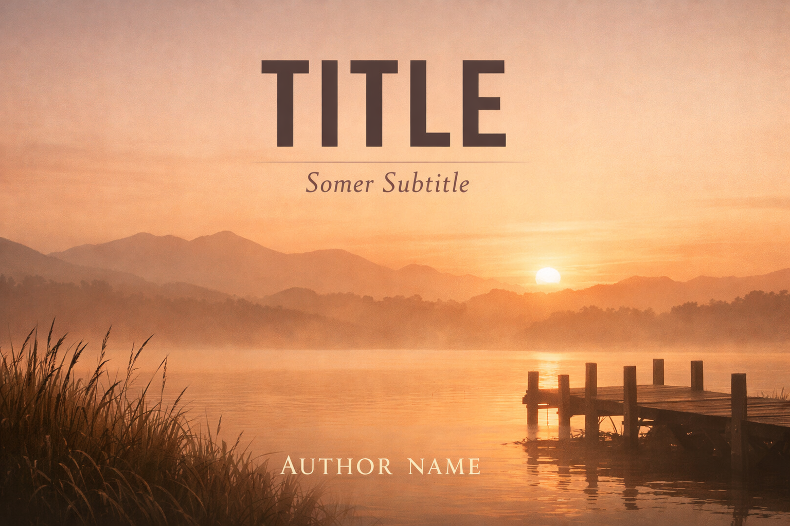 Book cover mockup showing clear typographic hierarchy: prominent title, smaller subtitle, and author name.